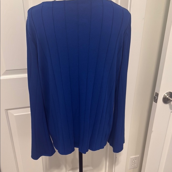 Misook Blue Ribbed Knit Top - Picture 3 of 5